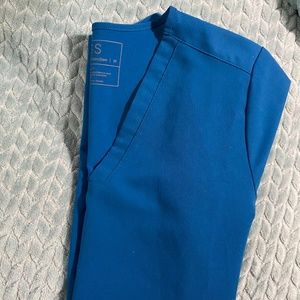 Alps Blue Casma FIGS Scrub Top